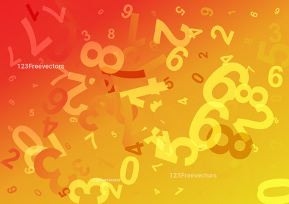 Red and Yellow Numbers Background