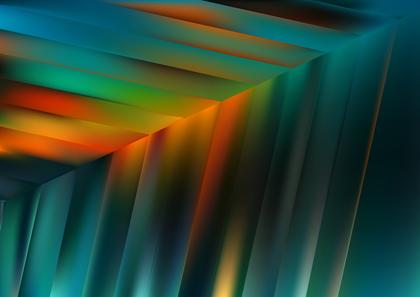Abstract Arrow Blue Green and Orange Background Design