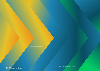 Arrow Abstract Blue Green and Orange Gradient Background Vector Illustration