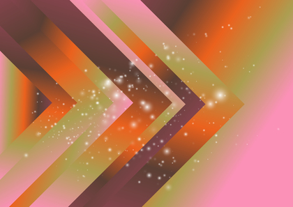 Abstract Green Orange and Pink Gradient Arrow Background Vector Art