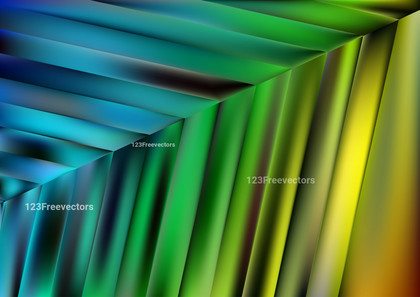 Abstract Shiny Blue Green and Orange Arrow Background