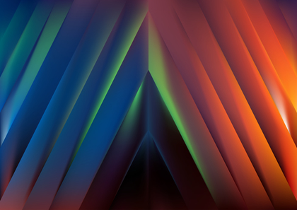Abstract Blue Green and Orange Shiny Arrow Background Vector Illustration