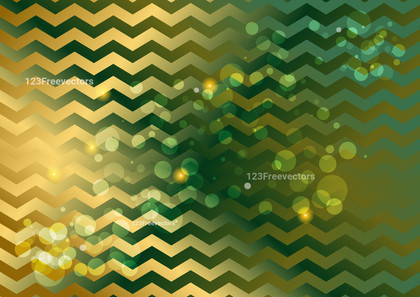 Abstract Green and Gold Gradient Chevron Background