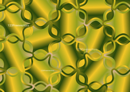 Green and Gold Gradient Ornament Pattern Background