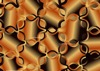 Abstract Orange and Brown Gradient Ornate Pattern Background Graphic