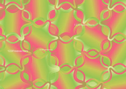 Pink and Green Abstract Gradient Ornate Pattern Background Vector Art