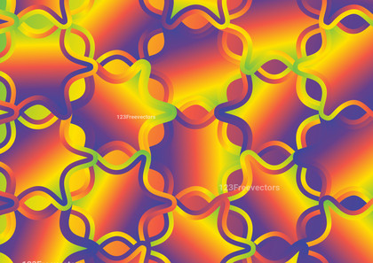 Blue Green and Orange Gradient Ornament Background