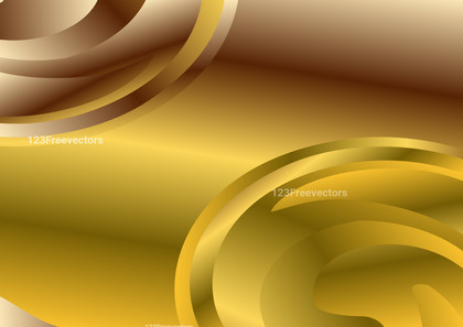 Abstract Brown and Gold Fluid Color Gradient Shape Background Vector Graphic