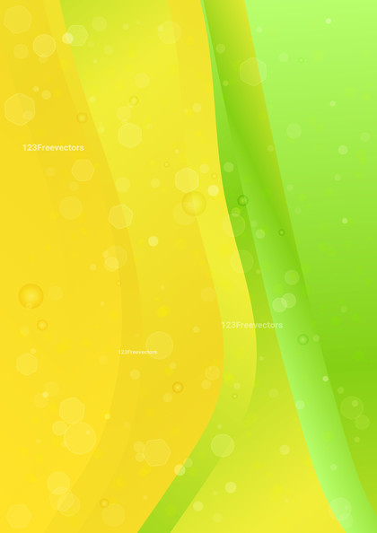 Abstract Modern Green and Yellow Liquid Color Background