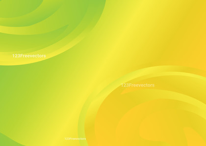 Abstract Green and Yellow Fluid Shapes Background