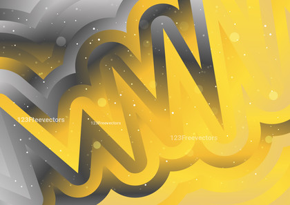 Abstract Grey and Yellow Gradient Fluid Shapes Background