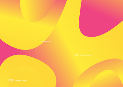 Pink and Yellow Gradient Liquid Shapes Background