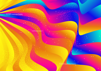 Abstract Modern Pink Blue and Yellow Liquid Color Wavy Background