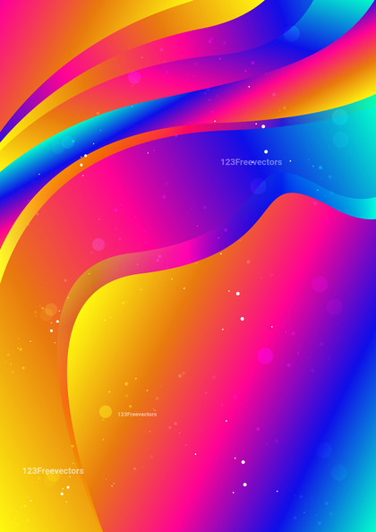 Abstract Pink Blue and Yellow Liquid Wavy Background