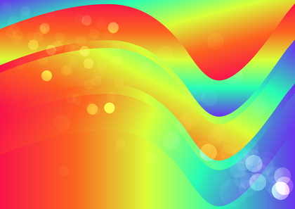 Abstract Red Yellow and Blue Wavy Fluid Liquid Background