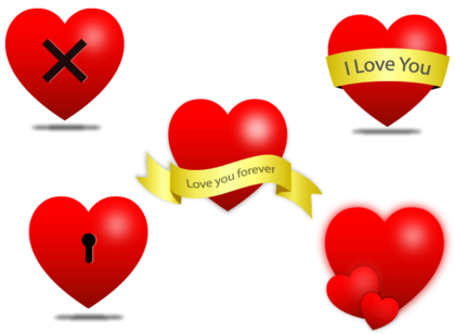 Vector Heart Icons Free