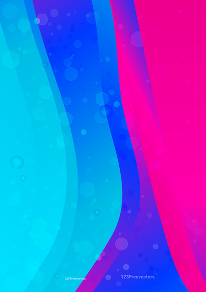 Abstract Pink and Blue Fluid Gradient Vertical Wavy Background Vector