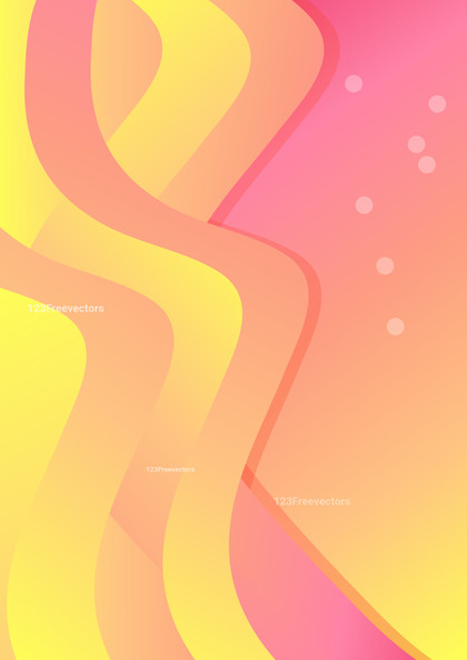 Abstract Pink and Yellow Vertical Wavy Fluid Gradient Color Background Design