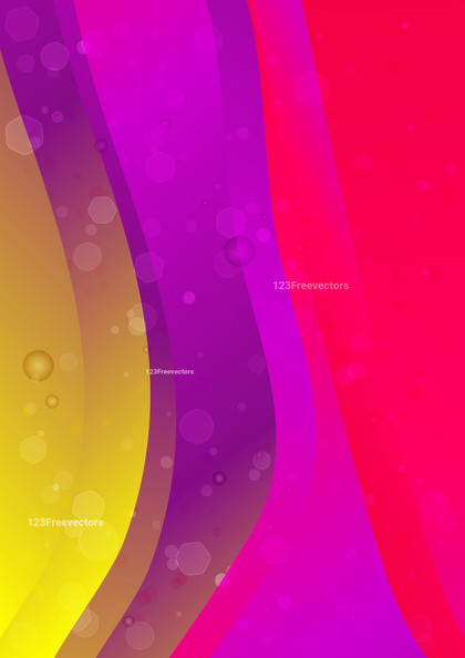 Abstract Pink and Yellow Vertical Wavy Fluid Gradient Color Background