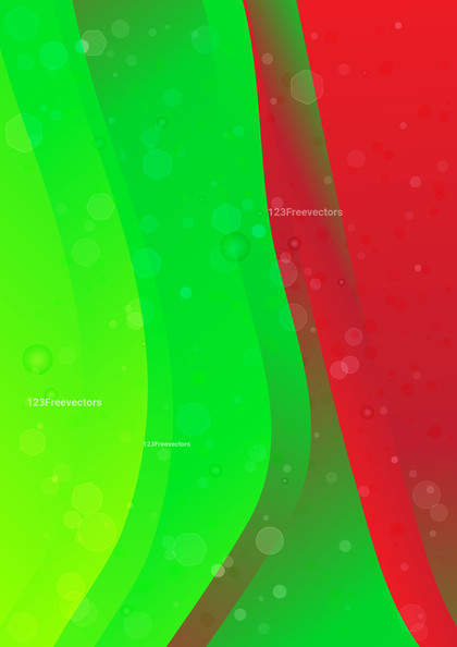 Abstract Red and Green Fluid Gradient Vertical Wavy Background