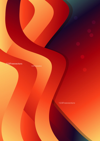 Abstract Fluid Red Orange and Blue Gradient Vertical Wavy Background Vector