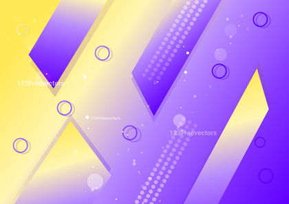 Abstract Purple and Yellow Liquid Color Geometric Shapes Background Vector Art