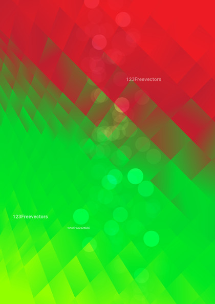 Red and Green Fluid Color Polygonal Triangular Background
