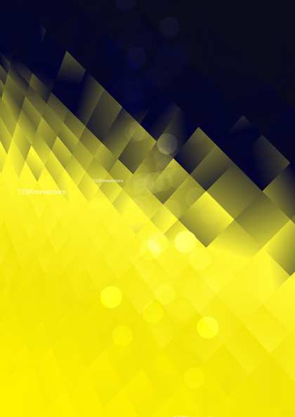 Blue Yellow and Black Fluid Color Low Poly Background Vector Graphic