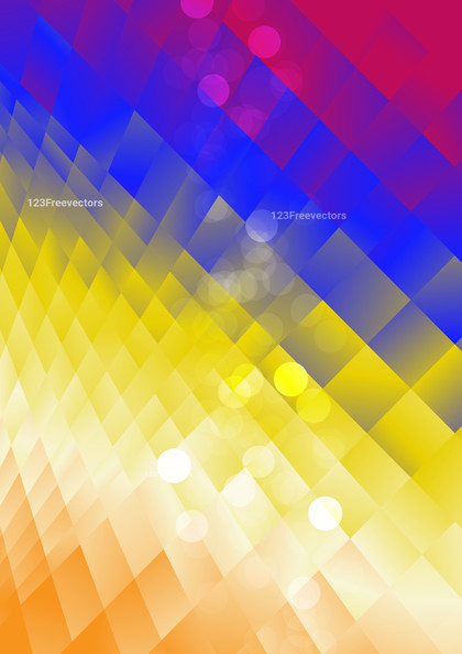 Pink Blue and Yellow Fluid Color Polygonal Triangle Background Vector