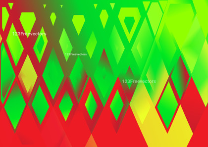 Red and Green Fluid Color Geometric Triangle Pattern Background Vector