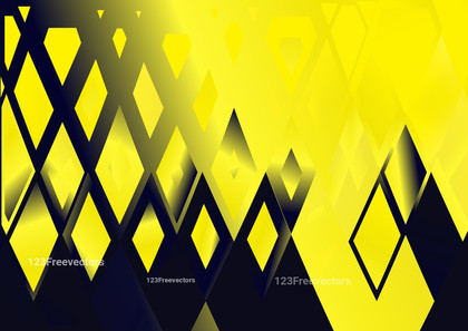 Blue Yellow and Black Liquid Color Geometric Triangle Background Vector Graphic
