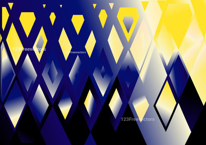 Abstract Blue Yellow and Black Fluid Color Triangle Pattern Background Graphic