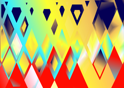 Red Yellow and Blue Liquid Color Geometric Triangle Background Image