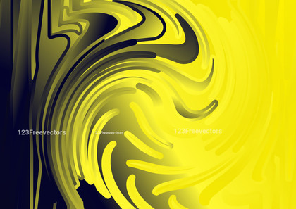 Blue Yellow and Black Liquid Color Twirling Texture Background Vector Image