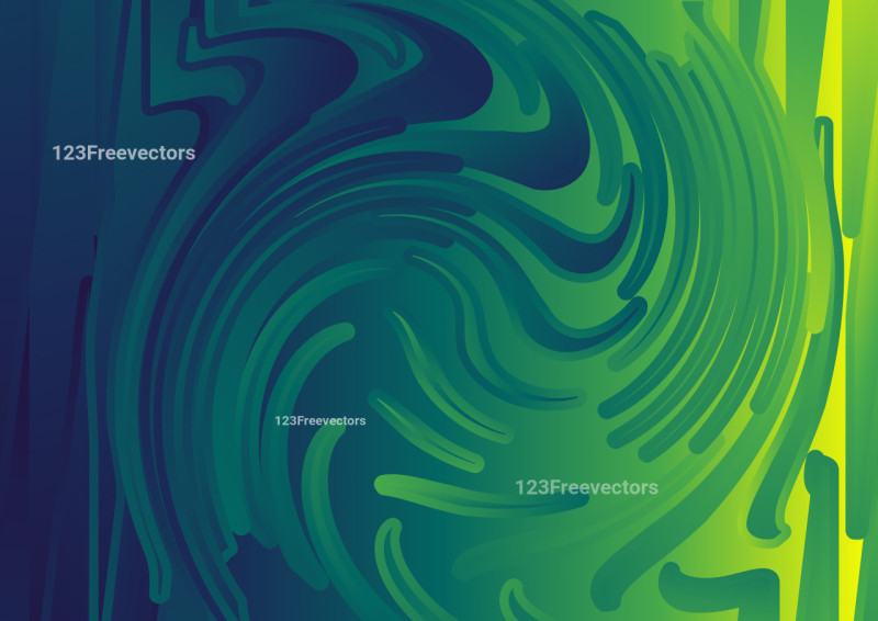 Blue Green and Yellow Liquid Color Whirlpool Texture Background Vector