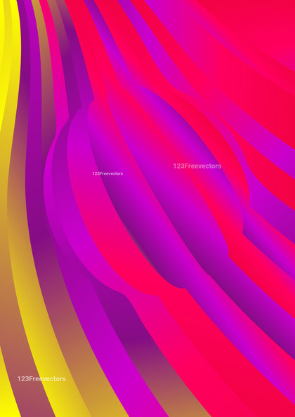 Pink and Yellow Liquid Gradient Wavy Stripes Background