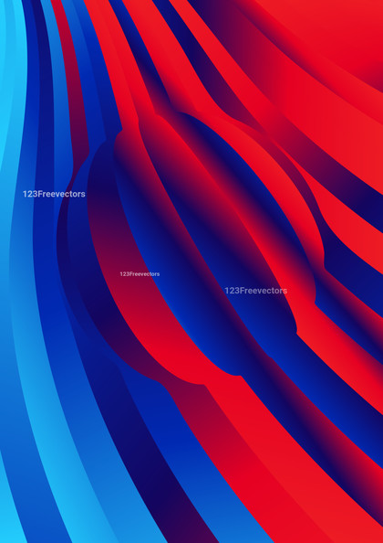 Red and Blue Liquid Gradient Curve Stripe Background