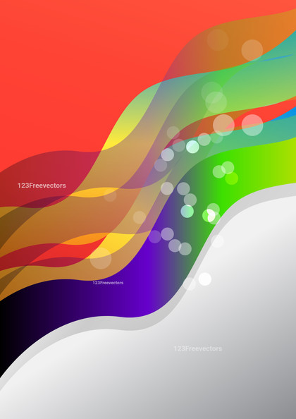 Colorful Fluid Color vertical Business Wave Background