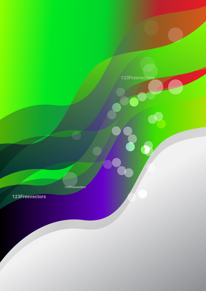 Green Red and Purple Fluid Gradient Vertical Business Wave Presentation