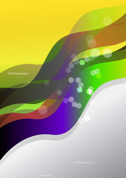 Purple Green and Yellow Fluid Color Vertical Business Wave Presentation