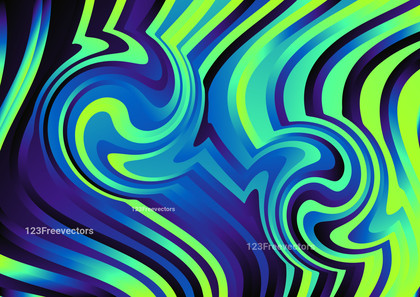 Purple Blue and Green Liquid Color Ripple Lines Background Vector Image