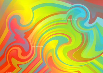 Red Yellow and Blue Fluid Gradient Curved Ripple Lines Background Vector Eps