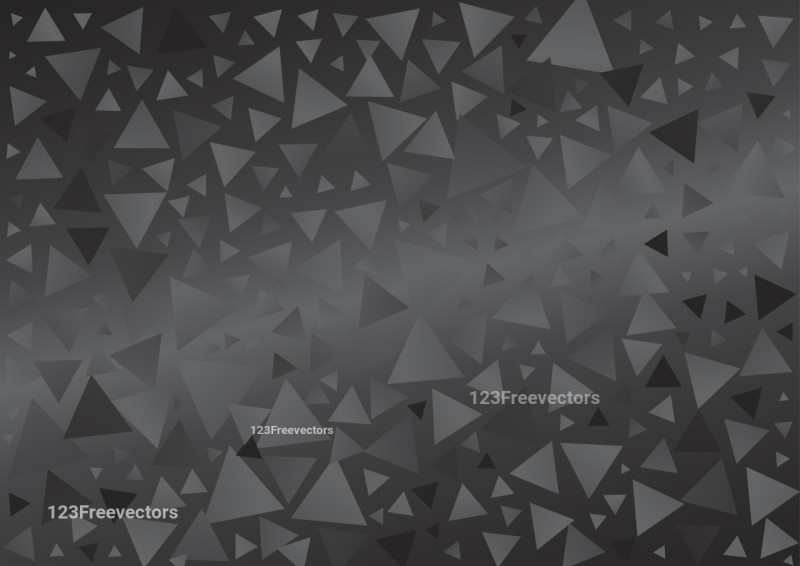 Dark Grey Gradient Geometric Triangle Background