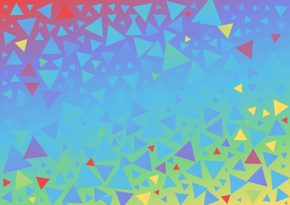 Red Yellow and Blue Gradient Triangular Pattern Background