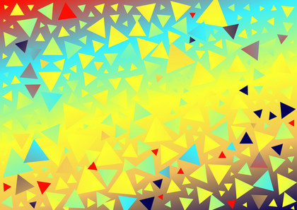 Red Yellow and Blue Gradient Triangular Background