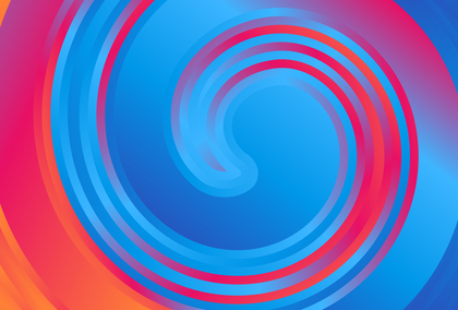 Abstract Pink Blue and Orange Gradient Twirl Background Vector
