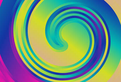 Abstract Pink Blue and Yellow Gradient Twirling Background Vector Art