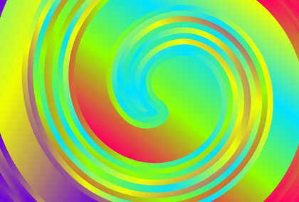Abstract Pink Blue and Yellow Gradient Twirling Vortex Background Illustration