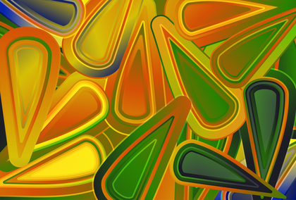 Abstract Blue Green and Orange Graphic Background Vector Image