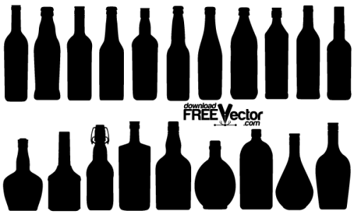 Free Vector Bottle Silhouettes